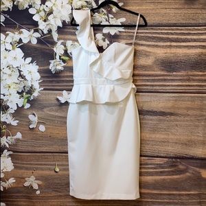 Bardot Camelia Ruffled One-Shoulder Dress